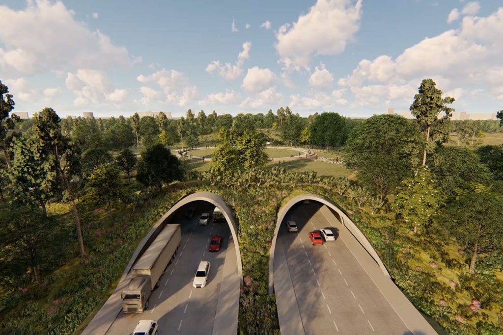 The Land Bridge and Prairie, Houston's Newest Landmark, Is Almost Finished